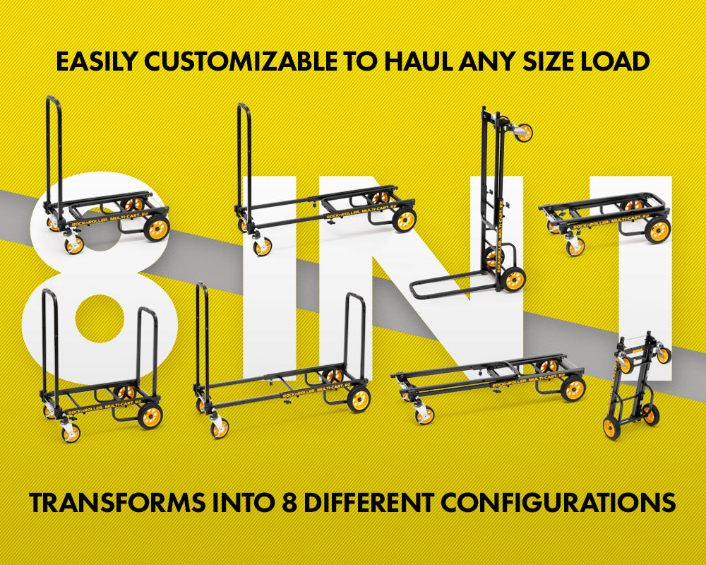 Theme banner featuring RockNRoller® Multi-Cart® in 8 configurations