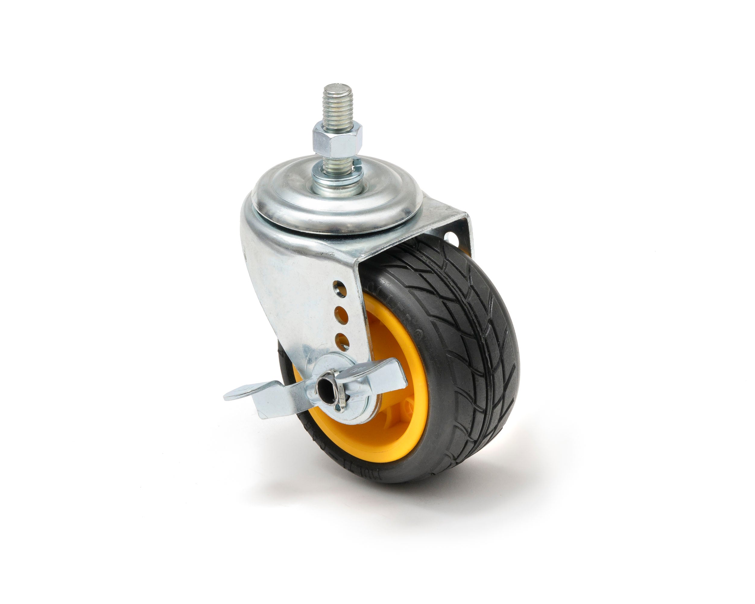2-pack RockNRoller® RCSTR4X2 Ground Glider Wide Caster with Brake 4" x 2"