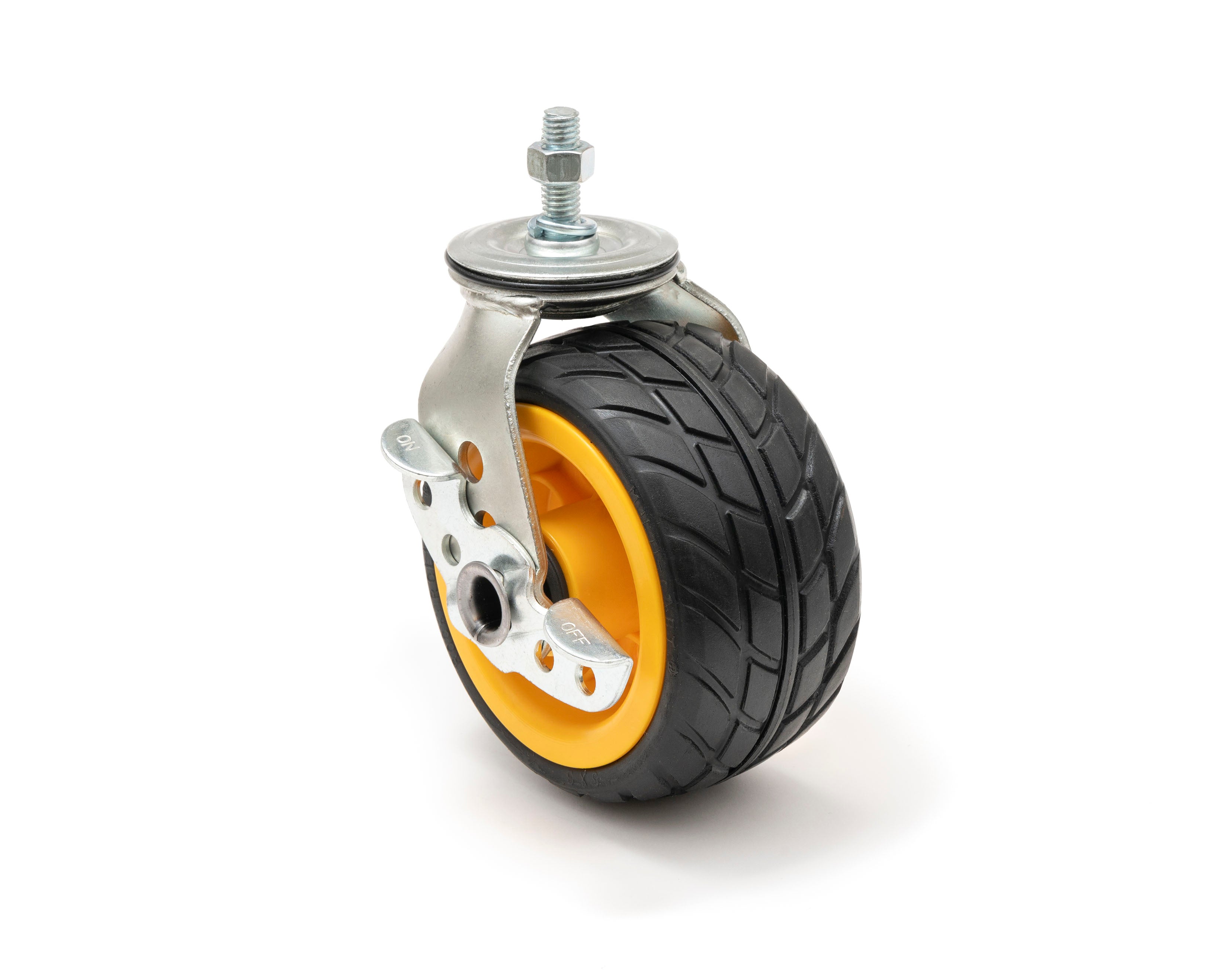 2-pack RockNRoller® RCSTR6X3 Ground Glider Caster with Brake 6" x 3"