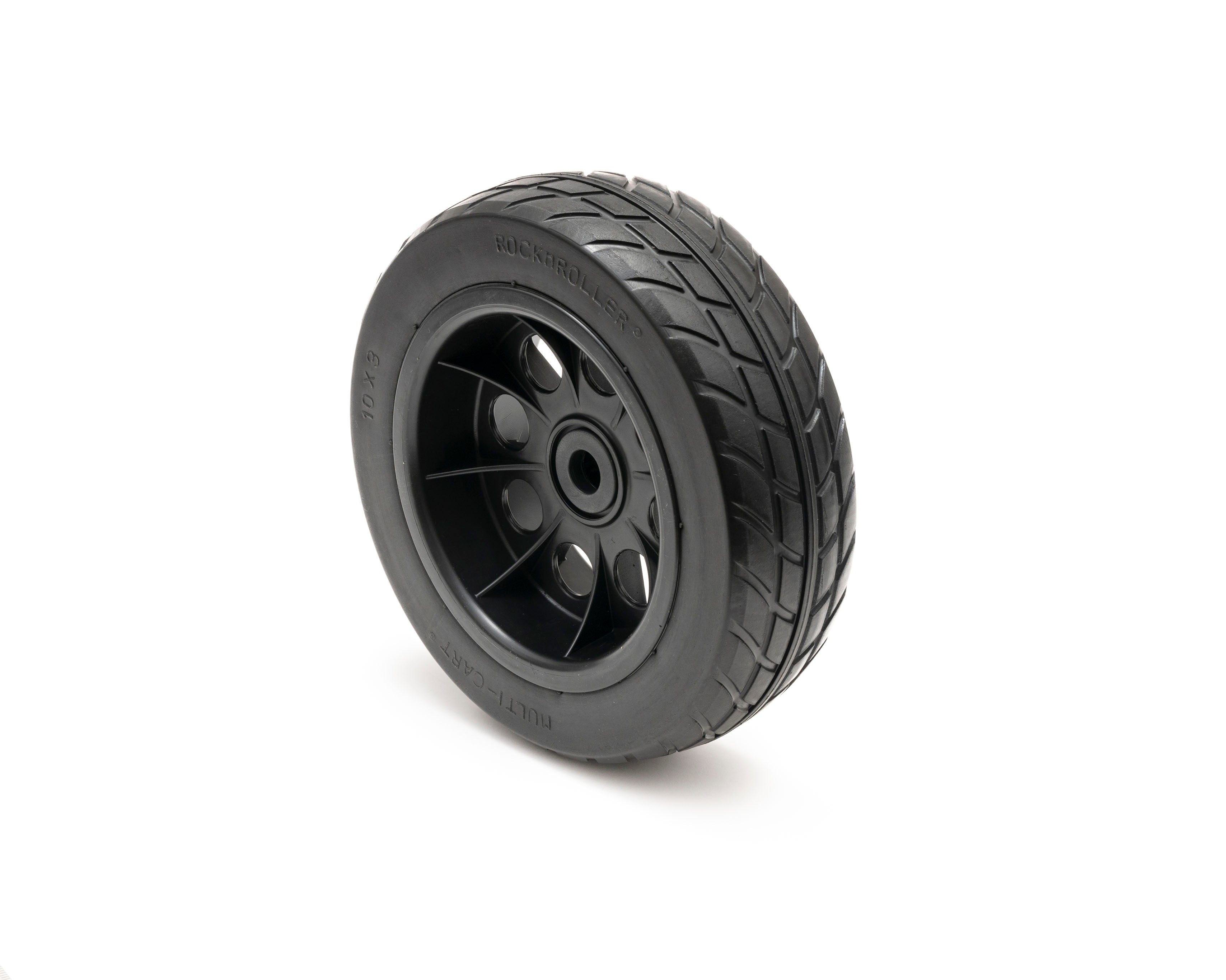 RockNRoller® Multi-Cart® RWHLO10X3BK R-Trac Rear Wheel, 10" x 3" No-Flat