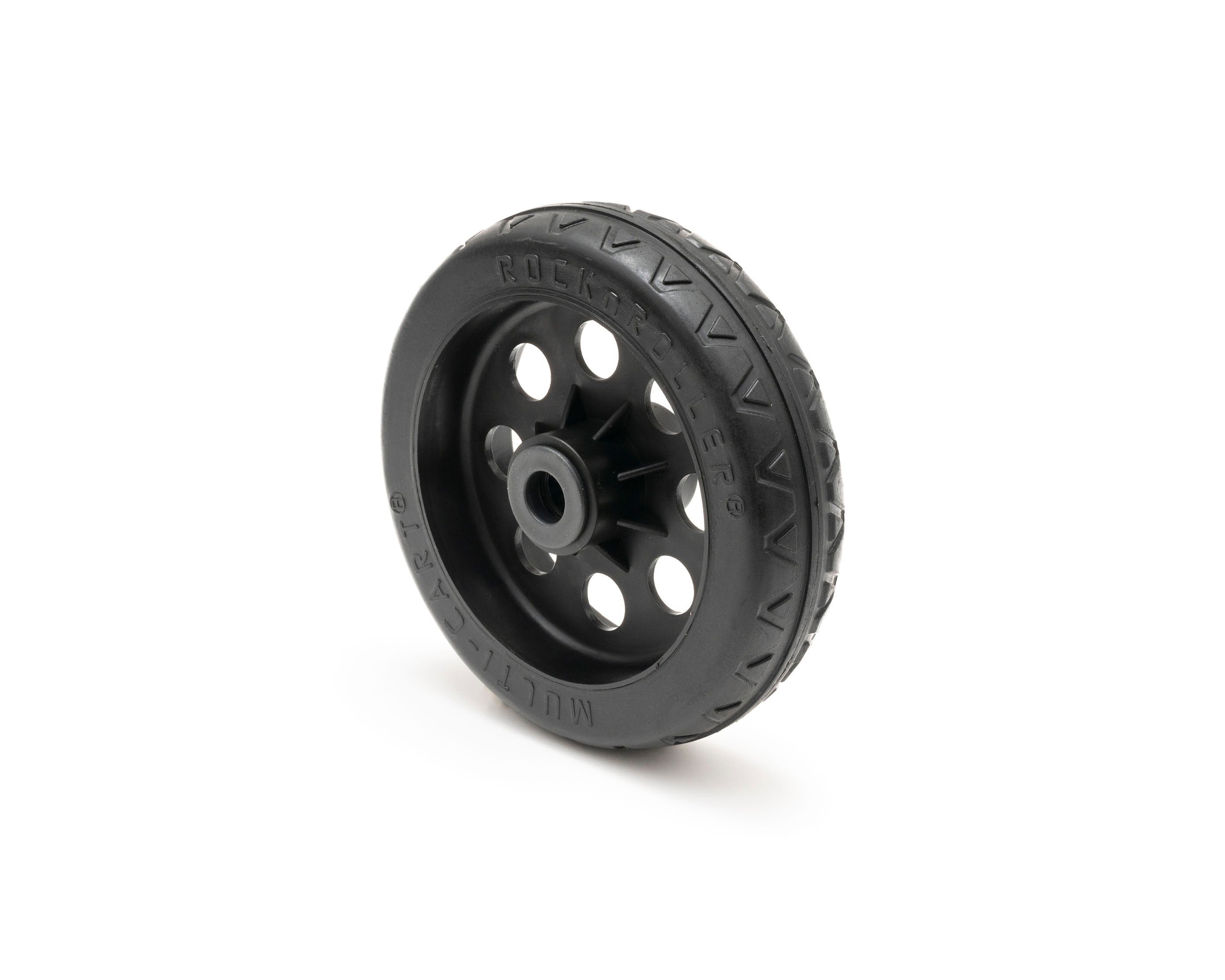 RockNRoller® Multi-Cart® RWHLS8X2BK 8"x 2" R-Trac Symmetrical Wheel for R12