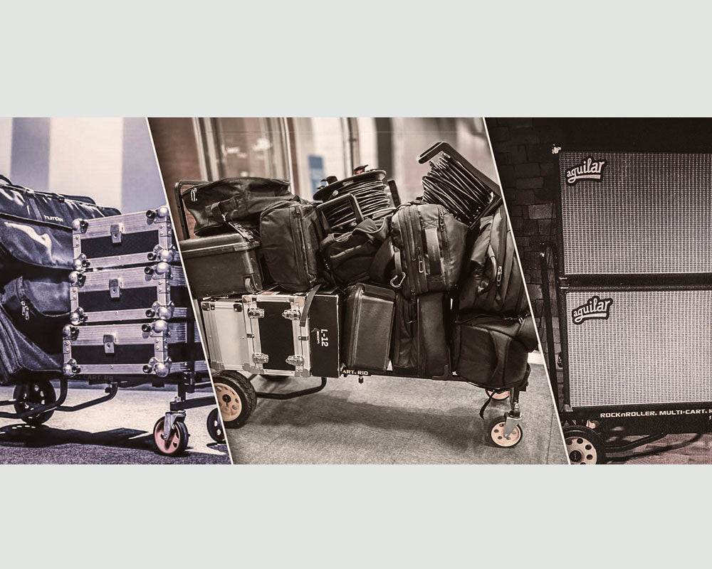 RockNRoller® Multi-Cart® transporting gear in different configurations